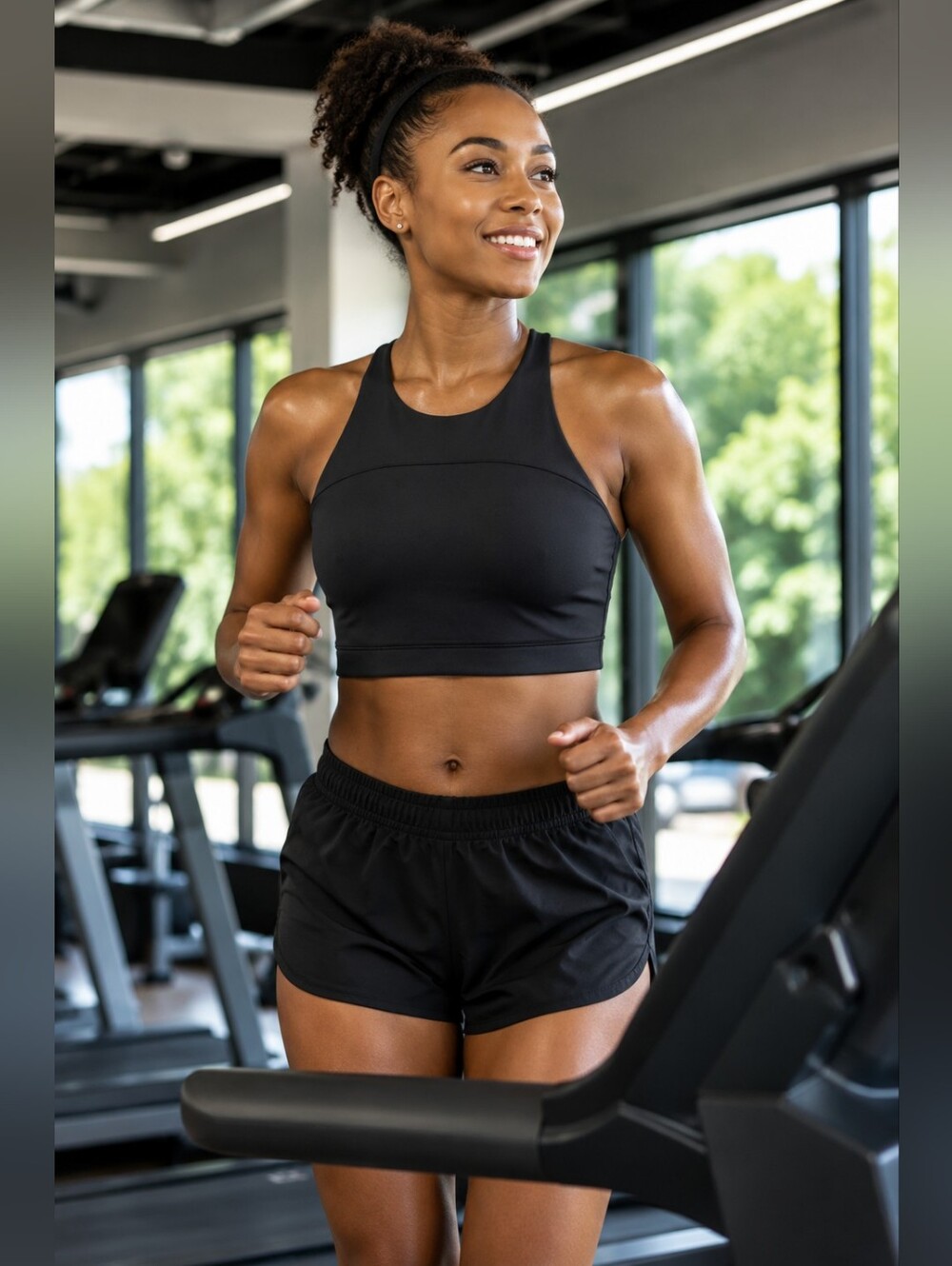 Outdoor Voices Move Free Crop Top Longline High Neck Sports Bra Women's Large